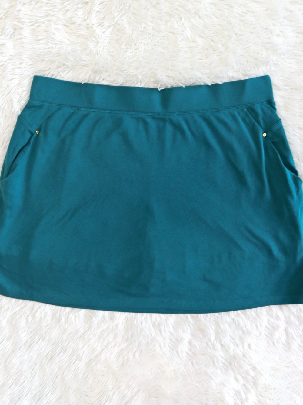 Jones New York Signature Knit Skort Teal size XXL